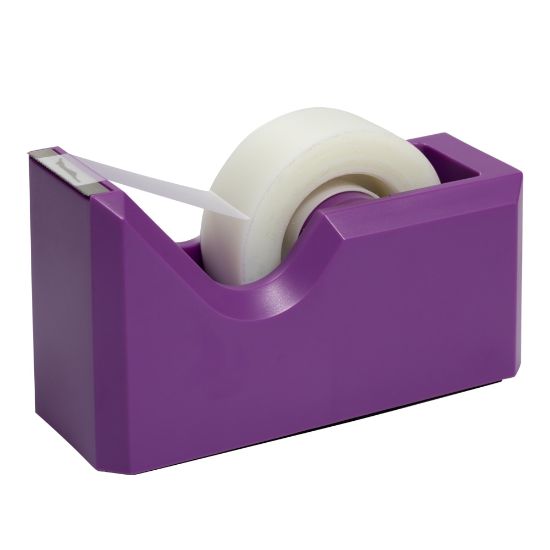 Picture of JAM Paper Plastic Tape Dispenser, 4-1/2inH x 2-1/2inW x 1-3/4inD, Purple