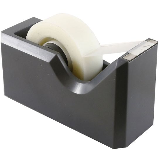 Picture of JAM Paper Plastic Tape Dispenser, 4-1/2inH x 2-1/2inW x 1-3/4inD, Gray