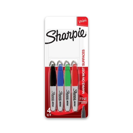 Picture of Sharpie Mini Fine-Point Permanent Markers, Assorted Business Colors, Pack Of 4 Markers