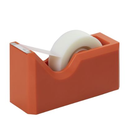 Picture of JAM Paper Plastic Tape Dispenser, 4-1/2inH x 2-1/2inW x 1-3/4inD, Orange