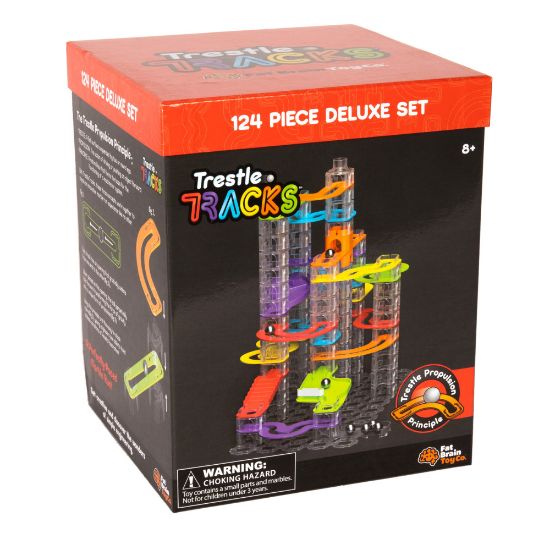 Picture of Fat Brain Toy Company Trestle Tracks, Deluxe Set, Pack Of 124 Pieces