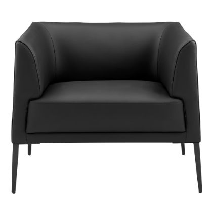 Picture of Eurostyle Matias Faux Leather Lounge Chair, Matte Black/Black