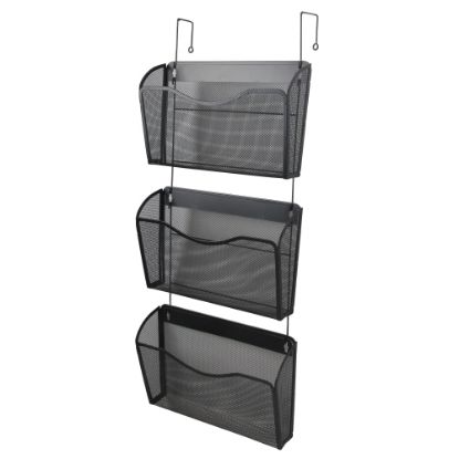 Picture of Office Depot Brand Mesh Hanging Wall Files, Black, Pack Of 3 Files