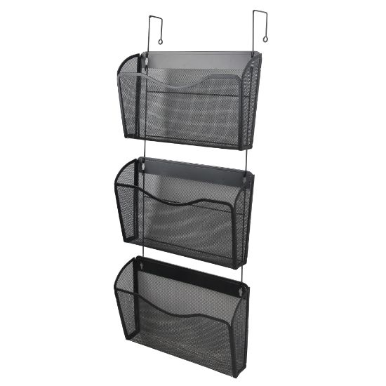 Picture of Office Depot Brand Mesh Hanging Wall Files, Black, Pack Of 3 Files