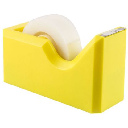 Picture of JAM Paper Plastic Tape Dispenser, 4-1/2inH x 2-1/2inW x 1-3/4inD, Yellow