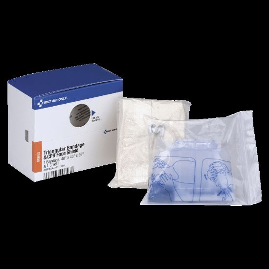 Picture of First Aid Only SmartCompliance CPR Mask And Triangular Bandage Refill Set