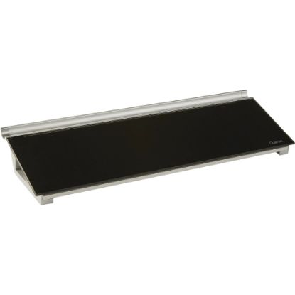 Picture of Quartet Glass Unframed Dry-Erase Whiteboard Desktop Computer Pad, 6in x 18in, Black