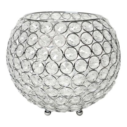 Picture of Elegant Designs Elipse Crystal Bowl, 6-3/4in x 8in, Chrome