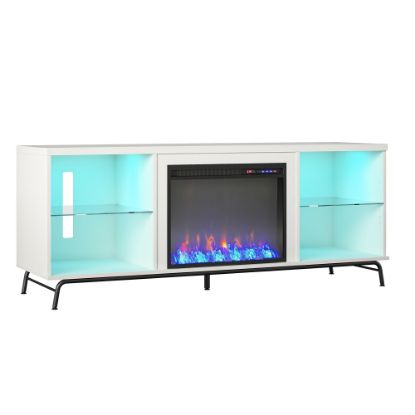 Picture of Ameriwood Home Melbourne Fireplace TV Stand For 70in TVs, White