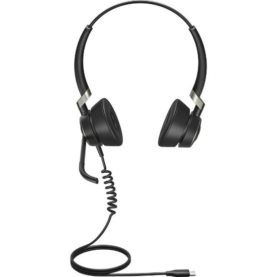 Picture of Jabra Engage 50 Stereo - Stereo - USB Type C - Wired - 32 Ohm - 20 Hz - 20 kHz - Over-the-head - Binaural - Supra-aural - 3.94 ft Cable - Noise Cancelling, MEMS Technology Microphone - Noise Canceling - Black