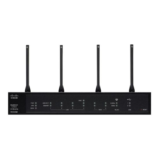 Picture of Cisco Small Business RV340W - Wireless router - 4-port switch - 1GbE - WAN ports: 2 - Wi-Fi 5 - Dual Band