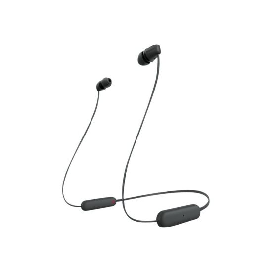 Picture of Sony WI-C100 - Earphones with mic - in-ear - neckband - Bluetooth - wireless - black