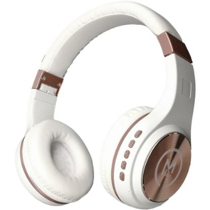 Picture of Morpheus 360 SERENITY Wireless Over-the-Ear Headphones, Hi-Fi Stereo, Wireless Headset with Microphone, HP5500R - Stereo - Mini-phone (3.5mm) - Wired/Wireless - Bluetooth - 32 Ohm - 20 Hz - 22 kHz - Over-the-head - Rose Gold, White