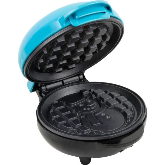 Picture of Nostalgia MyMini Personal Electric Waffle Maker, 3-3/4inH x 6-1/2inW x 5-1/4inD, Blue Snowman