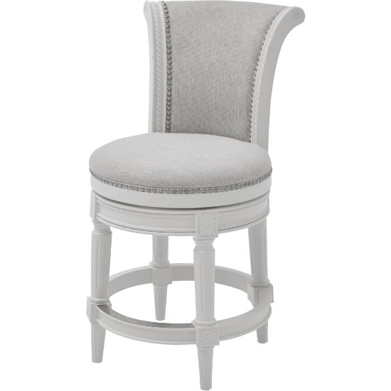 Picture of New Ridge Home Goods Chapman Swivel Counter Stool, Alabaster White