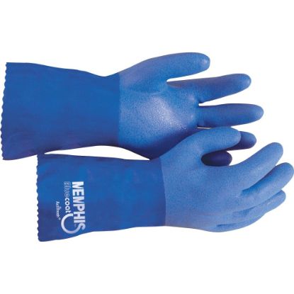 Picture of R3 Safety Blue Coat Seamless Gloves, Blue