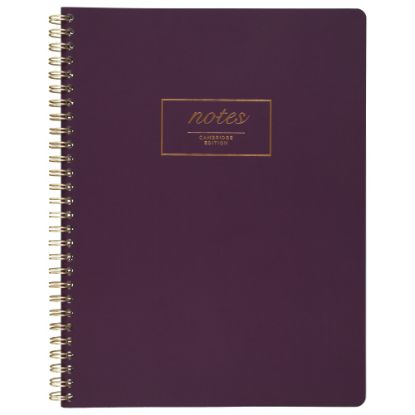 Picture of Cambridge Fashion Twin-Wire Business Notebook, 7 1/4in x 9 1/2in, College Ruled, 80 Sheets, Purple (49556)