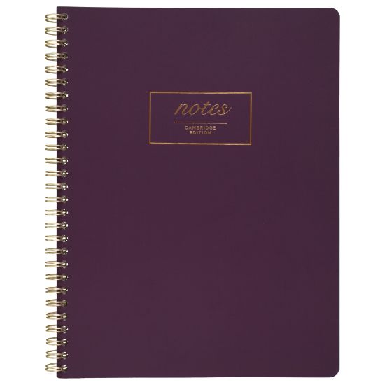 Picture of Cambridge Fashion Twin-Wire Business Notebook, 7 1/4in x 9 1/2in, College Ruled, 80 Sheets, Purple (49556)