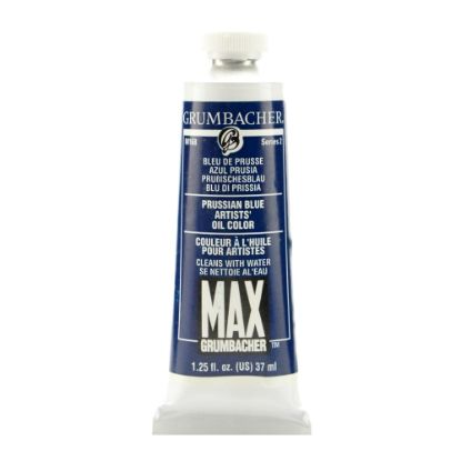 Picture of Grumbacher Max Water Miscible Oil Colors, 1.25 Oz, Prussian Blue, Pack Of 2