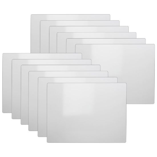 Picture of Flipside Products Two-Sided Dry-Erase Boards, 5in x 7in, White, Pack Of 12 Boards