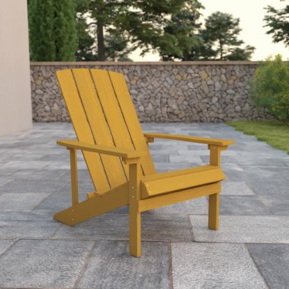 Picture of Flash Furniture Charlestown All-Weather Adirondack Chair, Yellow