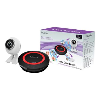 Picture of EnGenius EBK1000 Home Guardian Kit with HD720P IP Camera and Dual Band IoT Gateway - Wireless router - 4-port switch - GigE - Wi-Fi 5 - Dual Band - wall-mountable