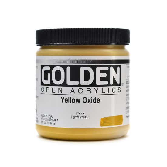 Picture of Golden OPEN Acrylic Paint, 8 Oz Jar, Yellow Oxide