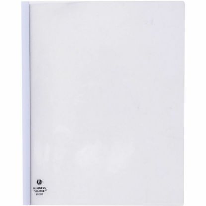 Picture of Business Source Report Cover - 1/8in Folder Capacity - 8 1/8in x 11in - Polypropylene - White - 50 / Box