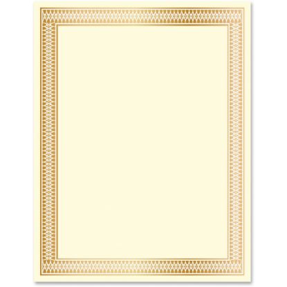 Picture of Geographics Traditional Award Certificates - 24 lb Basis Weight - 8.5in - Laser, Inkjet Compatible - Gold - 100 / Pack