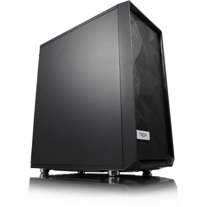 Picture of Fractal Design Meshify C Computer Case - Mid-tower - Black - Steel - 5 x Bay - 2 x 4.72in x Fan(s) Installed - ATX, Micro ATX, ITX Motherboard Supported - 7 x Fan(s) Supported - 3 x Internal 2.5in Bay - 2 x Internal 2.5in/3.5in Bay(s) - 7x Slot(s)