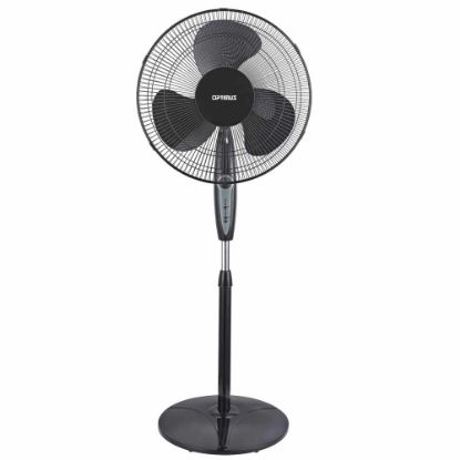 Picture of Optimus 16in Adjustable Oscillating Stand Fan With Remote Control, Black