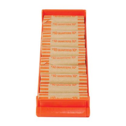 Picture of Control Group Coin Trays, Quarters, Orange, Pack Of 4 Trays