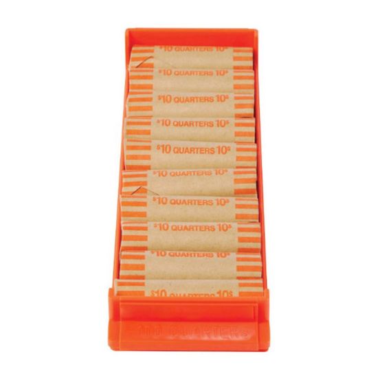 Picture of Control Group Coin Trays, Quarters, Orange, Pack Of 4 Trays