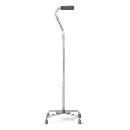 Picture of Medline Quad Canes, Large Base, Chrome, Case Of 2