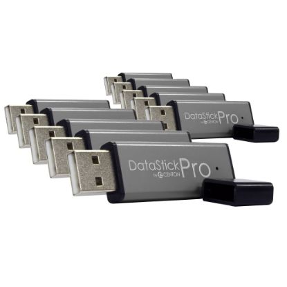 Picture of Centon DataStick Pro USB 2.0 Flash Drives, 16GB, Gray, Pack Of 10 Flash Drives