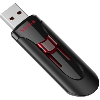 Picture of SanDisk Cruzer Glide USB 3.0 Flash Drive, 64GB, Black