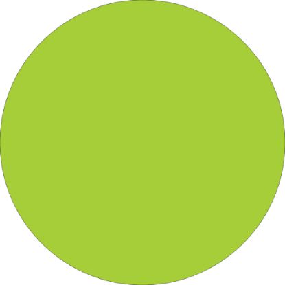 Picture of Tape Logic Removable Round Color Inventory Labels, DL614J, 3in, Fluorescent Green, Pack Of 500