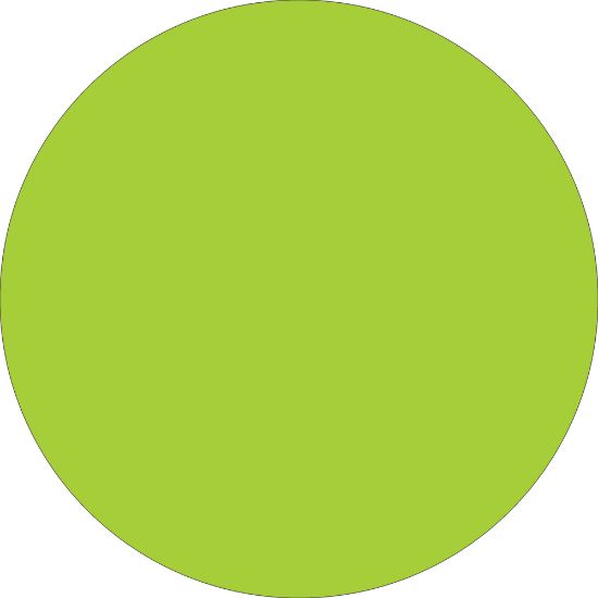 Picture of Tape Logic Removable Round Color Inventory Labels, DL614J, 3in, Fluorescent Green, Pack Of 500