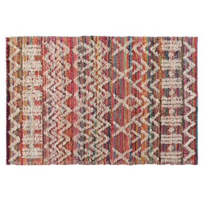 Picture of Baxton Studio Graydon Handwoven Fabric Blend Area Rug, 5-1/4ft x 7-1/2ft, Multicolor/Ivory