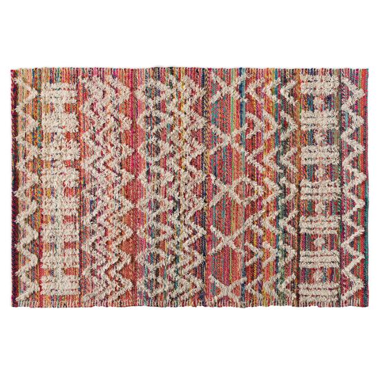 Picture of Baxton Studio Graydon Handwoven Fabric Blend Area Rug, 5-1/4ft x 7-1/2ft, Multicolor/Ivory