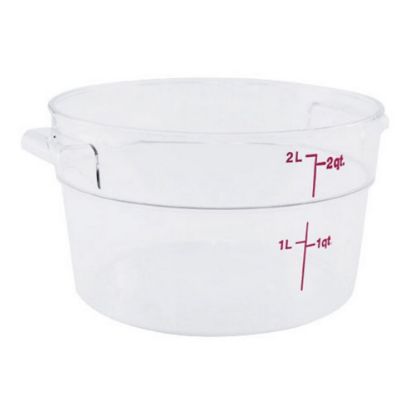 Picture of Cambro Camwear Food Storage Container, 2 Qt, Clear