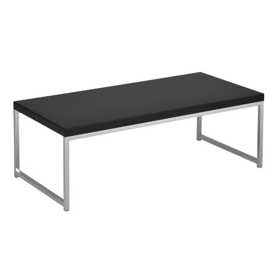 Picture of Ave Six Wall Street Table, Coffee, Rectangular, Black/Chrome