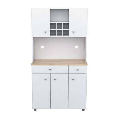 Picture of Inval Galley Kitchen Storage Cabinet, 66-1/16inH x 35-1/16inW x 15-1/2inD, White