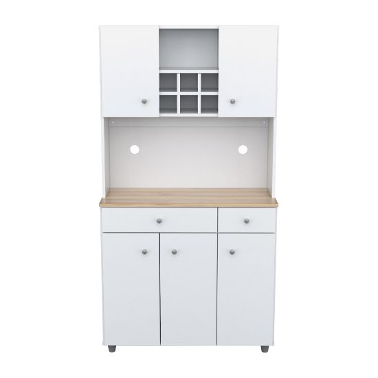 Picture of Inval Galley Kitchen Storage Cabinet, 66-1/16inH x 35-1/16inW x 15-1/2inD, White