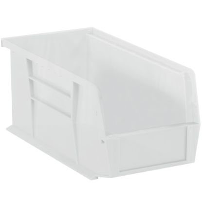 Picture of Partners Brand Plastic Stack & Hang Bin Boxes, Medium Size, 14 3/4in x 8 1/4in x 7in, Clear, Pack Of 12