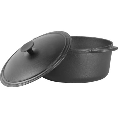 Picture of Commercial Chef Cast Iron Dutch Oven, 6.6-Quart, Black