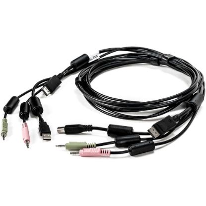 Picture of AVOCENT KVM Cable - 6 ft, Single Display, DisplayPort, 1 x USB, 2 x Audio, Standard KVM cable