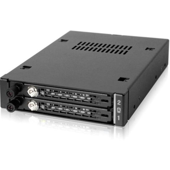 Picture of Icy Dock ToughArmor MB492SKL-B Drive Enclosure Internal - 2 x Total Bay - 2 x 2.5in Bay - Metal