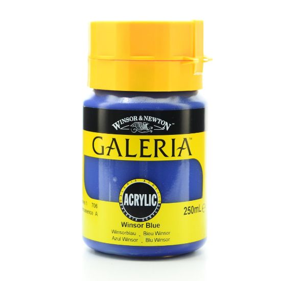 Picture of Winsor & Newton Galeria Flow Formula Acrylic Colors, 250 mL, Winsor Blue, 706, Pack Of 2