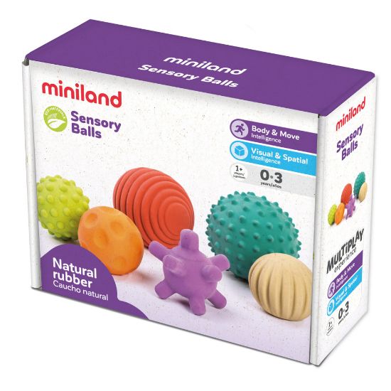 Picture of Miniland Educational Sensory Balls, Assorted Colors, Set Of 6 Balls